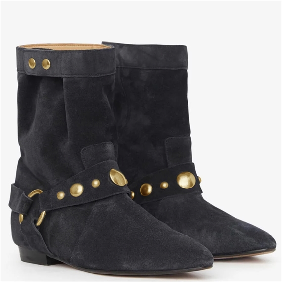 Isabel Marant Stania Støvler, Faded Black/Gold